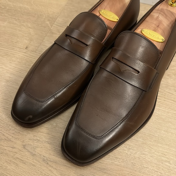 BOSS Lisbon Leather Penny Loafers - Picture 7 of 15
